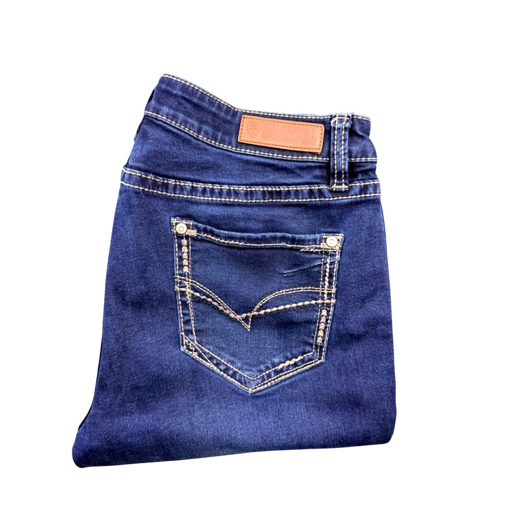 Rock & Roll Denim Mens Mid Rise Bootcut Jeans Dark Wash 30x34 W1-6128